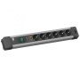 Prelungitor Bachmann CONNECTUS 6xCEE7/3 PC, impamantare, protectie supratensiune, intrerupator, 1xPST, cordon 2m H05VV-F 3G1.5, 