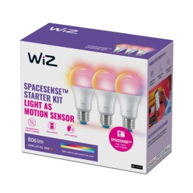 3 Becuri LED RGB inteligente WiZ Connected Colors A60, Wi-Fi, E27 ,...