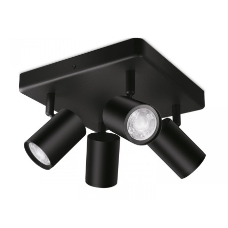 Spot LED RGB WiZ Imageo SQ, Wi-Fi, Bluetooth, control vocal, 4xGU10...