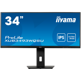 IIYAMA Monitor XUB3493WQSU-B5 34” IPS 3440 x 1440 @75Hz 21:9, 400 cd/m², 4ms, 1000:1,  HDMI, DP, USB, height, swivel, tilt, HDCP