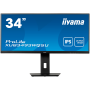 IIYAMA Monitor XUB3493WQSU-B5 34” IPS 3440 x 1440 @75Hz 21:9, 400 cd/m², 4ms, 1000:1,  HDMI, DP, USB, height, swivel, tilt, HDCP