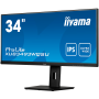 IIYAMA Monitor XUB3493WQSU-B5 34” IPS 3440 x 1440 @75Hz 21:9, 400 cd/m², 4ms, 1000:1,  HDMI, DP, USB, height, swivel, tilt, HDCP