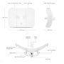 Ubiquiti Unifi U6-Long range WIFI 6 access point, standard WIFI 802.11a/b/g , WiFi 4/WiFi 5/WiFi 6 , interfata: 1x GbE RJ45, Blu