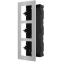 Panou frontal pentru 3 module videointerfon modular Hikvision DS-KD- ACF3/S permite conectarea a 3 module de videointerfon modul