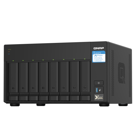 NAS QNAP 832PX 8-Bay, CPU Annapurna Labs Alpine AL324 1.7GHz Quad Core, RAM 4GB DDR4 SODIMM (max. 16GB), HDD 2.5"/3.5" SATA 6Gbp