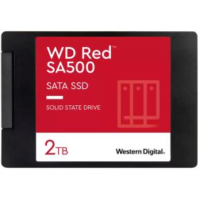 SSD NAS WD Red SA500 2TB SATA, 2.5", 7mm, Read/Write: 560/520 MBps, IOPS 87K/83K, TBW: 1300-WDS200T2R0A-68CKB0