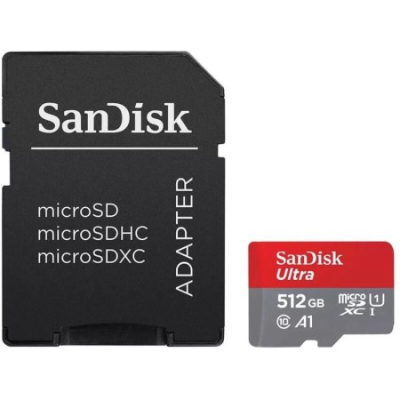 Card de Memorie MicroSDXC SanDisk, 512GB, UHS-I, Class 10, 80MB/s + Adaptor