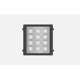 Modul de extensie videointerfon cu tastatura Hikvision DS-KD- KP/S.permite formarea codului de apartament sau a codului de acces