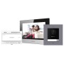 Kit videointerfon IP Hikvision DS-KIS702, conexiune pe 2 fire, pentru o singura familie, componenta kit: post exterior DS-KD8003