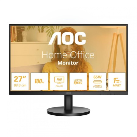 Monitor AOC 27" 27B3CA2, Diagonal (inch): 27, Diagonal (cm): 69, Aspect ratio: 16:9, Panel: IPS, Resolution: 1920x1080, Refresh 