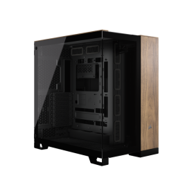 Carcasa CORSAIR 6500X Mid Tower DUAL CHAMBER NEGRU/WALNUT WOOD