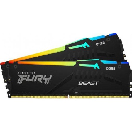 Memorie RAM Kingston FURY Beast RGB 32GB DDR5 6400MHz CL32 Dual Cha...