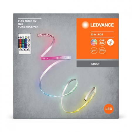 Kit Banda LED RGB Ledvance FLEX Audio cu Telecomanda, 20W, 220-240V...