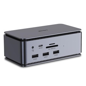 Docking station Lindy, interfete: USB-C la 6x USB-A/ 1x USB-C/1x RJ...