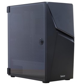 Carcasa Spacer Thunder, ATX, Mid Tower NEGRU