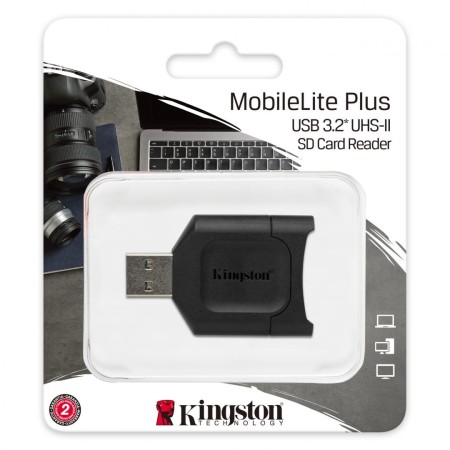 Card reader Kingston, USB 3.2 Gen1, Connector: USB-A, UHS-II Class,...