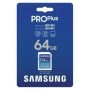 Card de Memorie SDXC Samsung, PRO Plus, 64GB, MB-SD256S/EU, Clasa U1, V10, pana la 120MB/S
