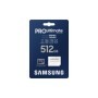 Card de Memorie Micro Secure Digital Card Samsung Pro Ultimate, 512GB, MB-MY128SA/WW, Clasa 10, pana la 200MB/S, cu adaptor