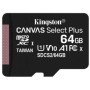 Card de Memorie MicroSDXC Kingston, 64GB, Select Plus, Clasa 10 UHS-I Performance, R: 100 MB/s