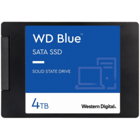 SSD WD Blue SA510 4TB SATA, 2.5", 7mm, Read/Write: 560/520 MBps, IOPS 87K/83K, TBW: 600