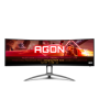 Monitor AOC 48.8" AG493UCX2, Curvature: 1800R, Diagonal (inch): 48.8, Diagonal (cm): 124, Aspect ratio: 32:9, Panel: VA, Resolut