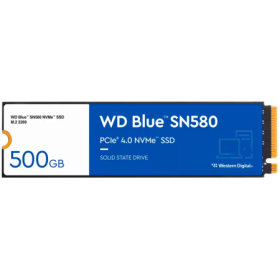 SSD WD Blue SN580 500GB M.2 2280 PCIe Gen4 x4 NVMe TLC, Read/Write: 4000/3600 MBps, IOPS 450K/750K, TBW: 300-EOL-WDS500G4B0E-00C