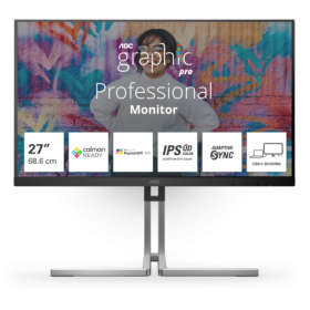 "Monitor AOC 27"" Q27U3CV, Diagonal (inch): 27, Diagonal (cm): 69, Aspect ratio: 16:9, Panel: QD-IPS, Resolution: 2560x1440, Ref