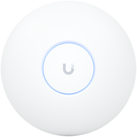 Ubiquiti U7-Pro-Max Ceiling-mounted WiFi 7 AP with 8 spatial streams, 6 GHz support, and a dedicated spectral scanning engine fo