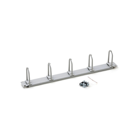 Organizator cabluri 19", 1U, 5 inele de plastic mari 40x83mm