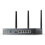 "Omada AX3000 Wi-Fi 6 Gigabit VPN Router PORT: 1× Gigabit SFP WAN/LAN Port, 1× Gigabit RJ45 WAN Port, 4× Gigabit WAN/LAN RJ45 Po