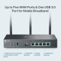 "Omada AX3000 Wi-Fi 6 Gigabit VPN Router PORT: 1× Gigabit SFP WAN/LAN Port, 1× Gigabit RJ45 WAN Port, 4× Gigabit WAN/LAN RJ45 Po