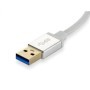 LevelOne USB-0503 Gigabit USB Network Adapter with USB Hub, 110 x 23.5 x 16.5 mm