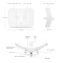 Ubiquiti Unifi U6-Long range WIFI 6 access point, standard WIFI 802.11a/b/g , WiFi 4/WiFi 5/WiFi 6 , interfata: 1x GbE RJ45, Blu