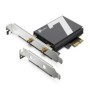 BE9300 Tri-Band Wi-Fi 7 Bluetooth PCI Express Adapter SPEED: 5760 Mbps at 6 GHz + 2880 Mbps at 5 GHz + 688 Mbps at 2.4 GHz SPEC: