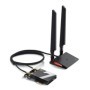 BE9300 Tri-Band Wi-Fi 7 Bluetooth PCI Express Adapter SPEED: 5760 Mbps at 6 GHz + 2880 Mbps at 5 GHz + 688 Mbps at 2.4 GHz SPEC: