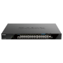 Switch D-Link DGS-1520-28MP, 28 porturi Gigabit,24 x 10/100/1000Base-T, 2 x 10GBase-T, 2 x 10G SFP+, Switching Capacity: 128 Gbp