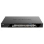 Switch D-Link DGS-1520-28MP, 28 porturi Gigabit,24 x 10/100/1000Base-T, 2 x 10GBase-T, 2 x 10G SFP+, Switching Capacity: 128 Gbp