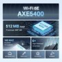 TP-LINK AXE5400 Tri-Band Gigabit WI-FI6 Router, Archer AXE75, Standarde wireless: IEEE 802.11ax 6 GHz,  IEEE 802.11ax/ac/n/a 5 G