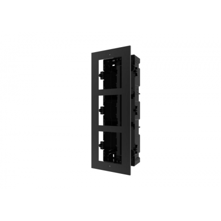 Panou frontal pentru 3 module videointerfon modular Hikvision DS-KD- ACF3 permite conectarea a 3 module de videointerfon modular