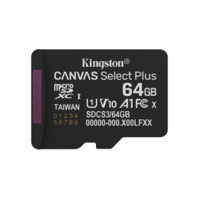 Card de Memorie MicroSDXC Kingston64GBCanvas Select PlusFara Adaptor