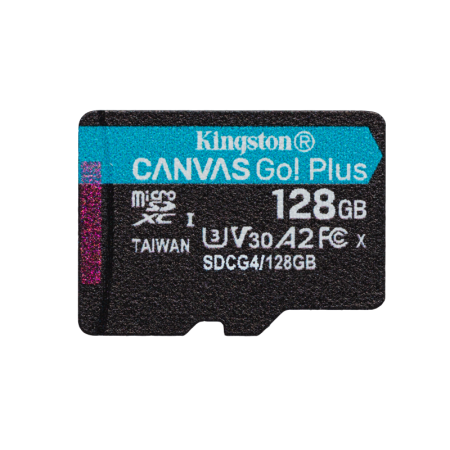 Card de Memorie MicroSDXC Kingston128GB Canvas GO PlusFara Adaptor