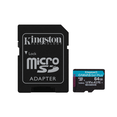 Card de Memorie MicroSDXC Kingston64GBCanvas GO PlusCu Adaptor