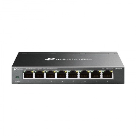 Omada 8-Port Gigabit Desktop Switch PORT: 8× Gigabit RJ45 Ports SPEC: Desktop Steel Case FEATURE: Plug and Play DS108GE