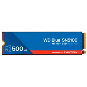 SSD WD Blue SN5100 500GB M.2 2280 PCIe Gen4 x4 NVMe QLC 3D, Read/Write: 6600/5600 MBps, IOPS 660K/1100K, TBW: 300, powered by Sa