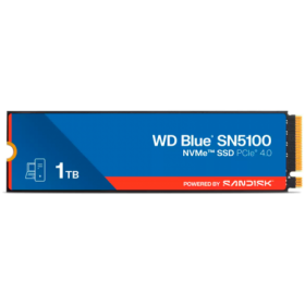 SSD WD Blue SN5100 1TB M.2 2280 PCIe Gen4 x4 NVMe QLC 3D, Read/Write: 7100/6700 MBps, IOPS 1000K/1300K, TBW: 600, powered by San