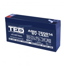 Baterii AGM VRLA BATERIE AGM TED614F1 6V 1.4Ah TED