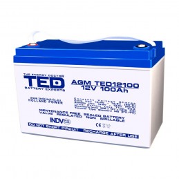 Baterii si acumulatori BATERIE AGM TED12100M8 12V 100Ah TED