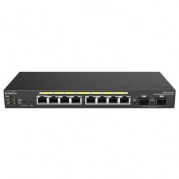 ENGENIUSWireless Management 20AP 8-port GbE PoE.af Switch 61.6W 2GbE 2SFP smart+ DT (Network Switch, Power Adapter (48V/1.75A...