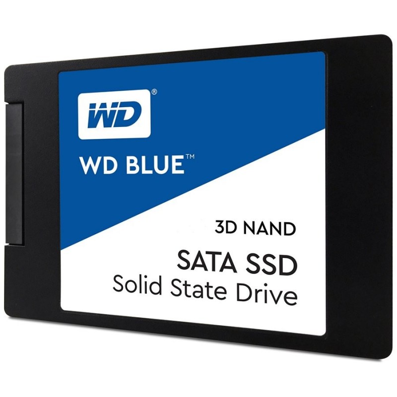 Western DigitalSSD WD Blue (2.5", 500GB, SATA III 6 Gb/s, 3D NAND Read/Write: 560 / 530 MB/sec, Random Read/Write IOPS 95K/84K)