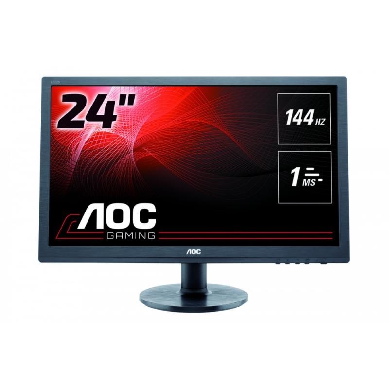 AOC Monitor 24" AOC G2460VQ6, FHD, Gaming, TN, 16:9, WLED, 1 ms, 350 cd/m2, 170/160, 80M:1, HDMI, VGA, DP, VESA, Speakers, Black